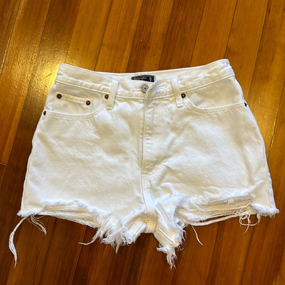 Abercrombie & Fitch Annie High Rise Denim Shortie